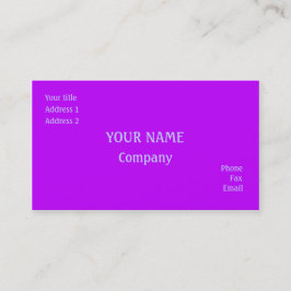 Tarjeta De Visita Púrpura