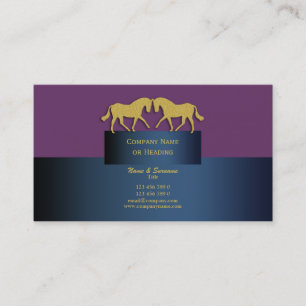 Tarjeta De Visita Púrpura azul del oro del márketing de negocio del