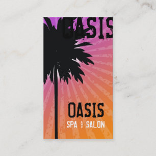 TARJETA DE VISITA PÚRPURA DE LA PALMERA DE 311 OASIS