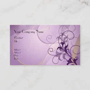 Tarjeta de visita púrpura de la pasión