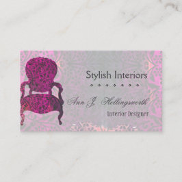 Tarjeta De Visita ¡Púrpura de la pasión! Interiorista de la