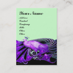 Tarjeta De Visita Púrpura de PEACOCK