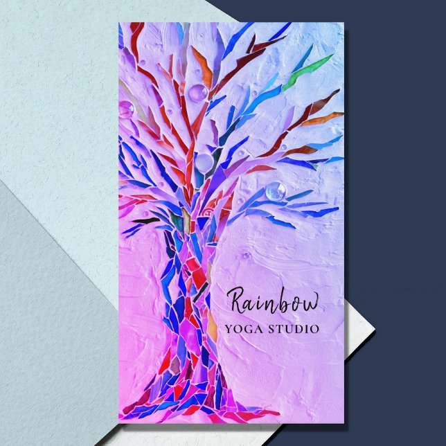 Tarjeta De Visita Púrpura de Yoga Studio (Subido por el creador)