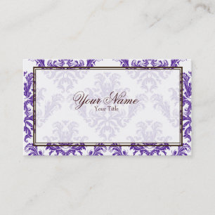 Tarjeta de visita púrpura del damasco