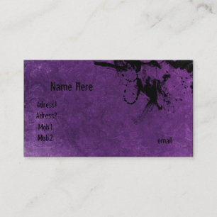 Tarjeta de visita púrpura del Grunge