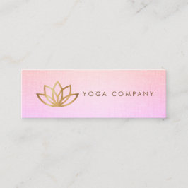 Tarjeta de visita púrpura del rosa de la yoga de