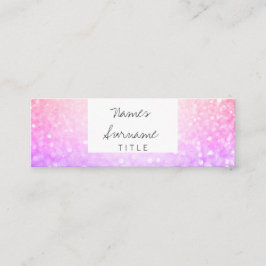 Tarjeta de visita púrpura del rosa de moda del