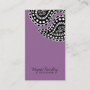 Tarjeta De Visita púrpura del sólido el de 311-Myah Paisley