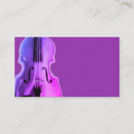 Tarjeta de visita púrpura del violín