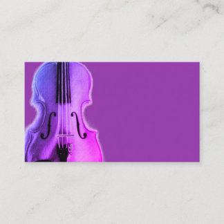 Tarjeta de visita púrpura del violín