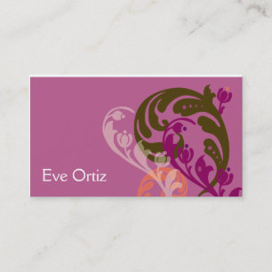 Tarjeta de visita púrpura elegante moderna de