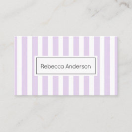 Tarjeta de visita púrpura en colores pastel del