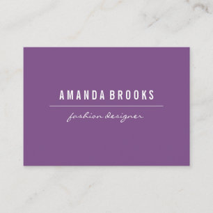 Tarjeta De Visita Púrpura minimalista