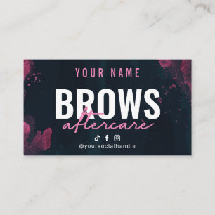 Tarjeta De Visita Púrpura Pata de Brotes Púrpura