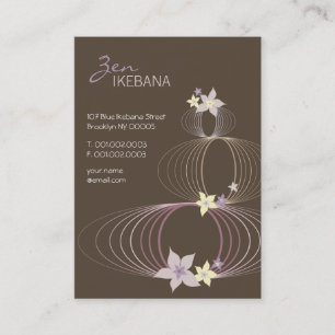Tarjeta De Visita Púrpura Plumeria Frangipani Moda de flores Ikebana