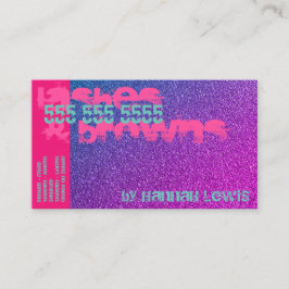 Tarjeta De Visita Púrpura Purpurina Springles Lantes rosados moderno