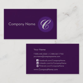 Tarjeta De Visita Púrpura real