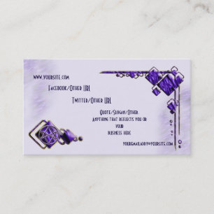 Tarjeta De Visita Púrpura real Unicursal