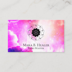 Tarjeta De Visita * Púrpura sagrada del rosa del universo de la