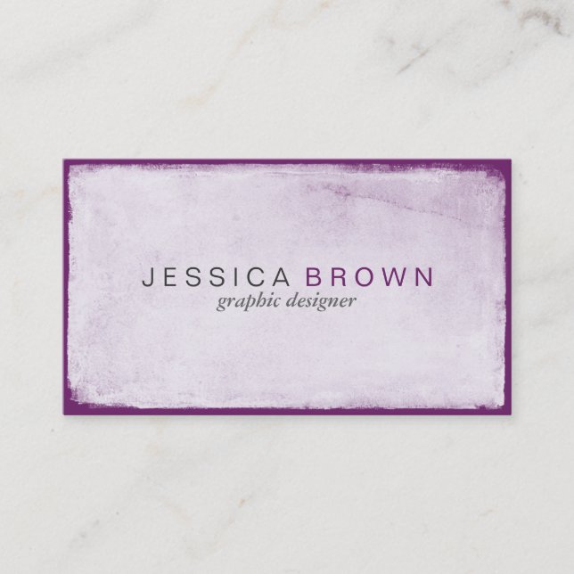 Tarjeta de visita púrpura violeta moderna de la (Anverso)