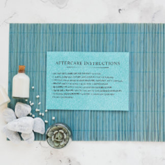 Tarjeta De Visita Purpurina Aqua eyelash brote después del cuidado I