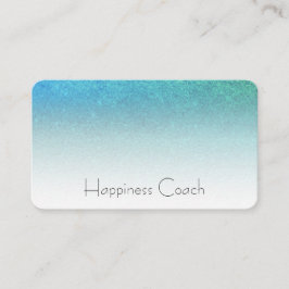 Tarjeta De Visita *~* Purpurina AQUA TURQUÍA AZUL DE degradado blanc