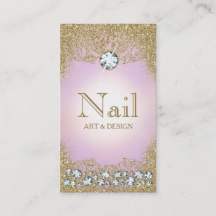 Tarjeta De Visita Purpurina atractivo 2 del oro del vintage del