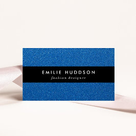 Tarjeta De Visita Purpurina azul, espárrago, fondo Purpurina