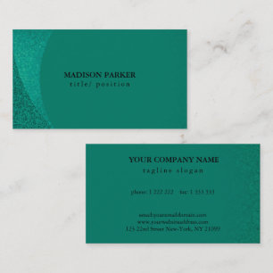 Tarjeta De Visita Purpurina blanco y verde