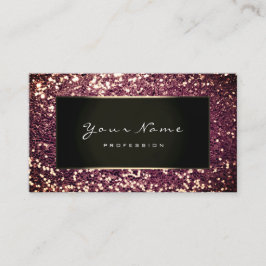 Tarjeta De Visita Purpurina Blogger de moda Gold Burgundy Blac
