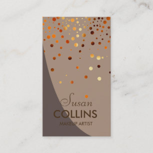 Tarjeta De Visita Purpurina brillante Sparkle Gold Makeup Artist Mod