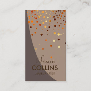 Tarjeta De Visita Purpurina brillante Sparkle Gold Makeup Artist Mod