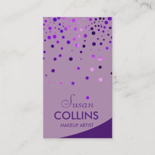 Tarjeta De Visita Purpurina brillante Sparkle Purple Makeup Artist M