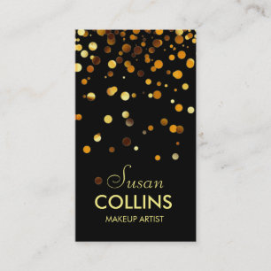 Tarjeta De Visita Purpurina brillante Sparkle Yellow Makeup Artist M