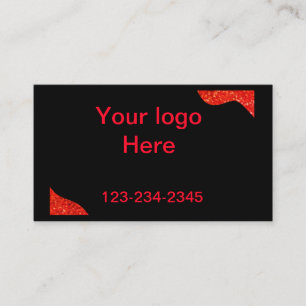 Tarjeta De Visita Purpurina brillante verde simple añada su número d