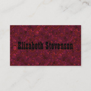 Tarjeta De Visita Purpurina brillo secuin confetti círculos rojo pe