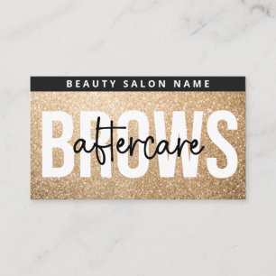 Tarjeta De Visita Purpurina Brows de Oro después de la intervenció