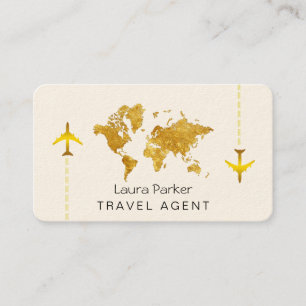 Tarjeta De Visita Purpurina Busine en el Mapa Internacional de Viaje