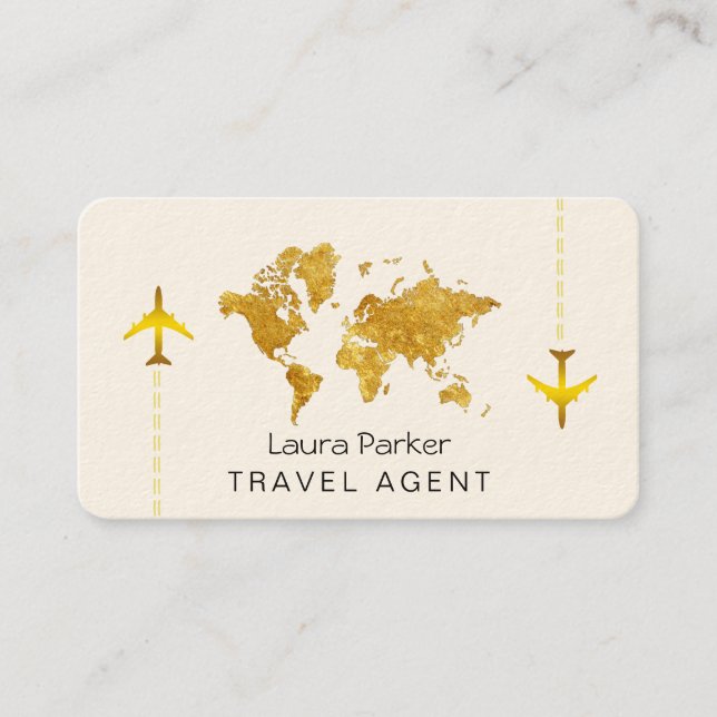 Tarjeta De Visita Purpurina Busine en el Mapa Internacional de Viaje (Anverso)