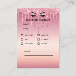 Tarjeta De Visita Purpurina Consulta de cliente de extensión de Eyel