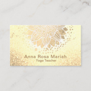 Tarjeta De Visita *~* Purpurina de flores solares Mandala Yoga espir