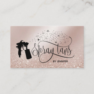 Tarjeta De Visita Purpurina de guiones de Spray tan