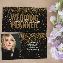 Tarjeta De Visita Purpurina de imitación de oro sobre Personalizado 