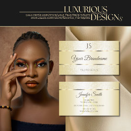 Tarjeta De Visita Purpurina de la espuma dorada Pastel Cream e Inici