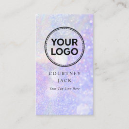 Tarjeta De Visita  Purpurina de logotipo personalizado Bokeh Busi ho
