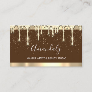 Tarjeta De Visita Purpurina de maquillaje 3dEffect Drips Lux Confett