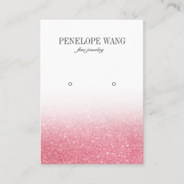 Tarjeta De Visita Purpurina de moda pantalla de Joyería de color ros
