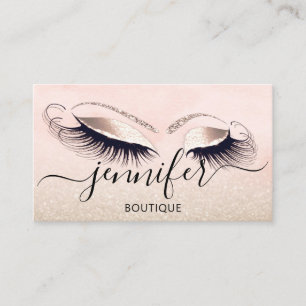 Tarjeta De Visita Purpurina de moda profesional de maquillaje de art
