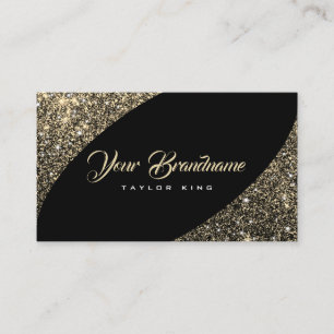 Tarjeta De Visita Purpurina de oro de lujo extravagante