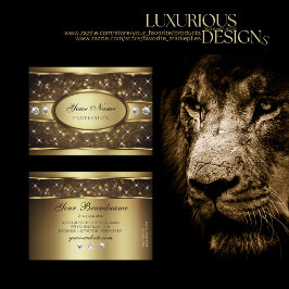 Tarjeta De Visita Purpurina de oro de lujo Sparkle Stars Diamonds El